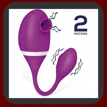 Erosiana Balíček Rozkoš pro dva – sada No.Eight masážér klitorisu s vibrujícím vajíčkem a Novak párový vibrátor pro stimulaci G-bodu, klitorisu a partnera, lékařský silikon, voděodolné, dobíjecí, s lubrikantem a dárkem zdarma.