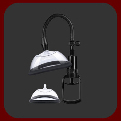 Erosiana Bumber Latetobed Pumps – manuální pumpa na klitoris a bradavky se dvěma odnímatelnými kelímky S a L, rychlým uvolňovacím ventilem a bezpečným ergonomickým designem