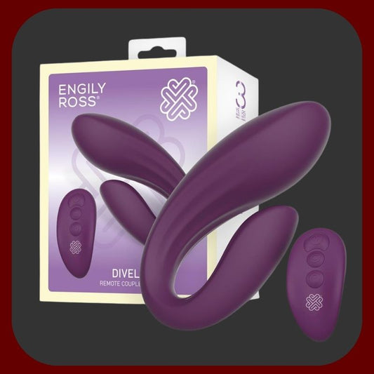 Erosiana – párový vibrátor Divel od Engily Ross s dvěma výkonnými motory, 10 vibračními režimy a bezdrátovým dálkovým ovládáním. Vyroben z měkkého a tělu bezpečného silikonu s ABS, voděodolný IPX6, USB dobíjení, diskrétní tichý chod. Ergonomický tvar pro pohodlnou párovou stimulaci a intenzivní intimní zážitky.