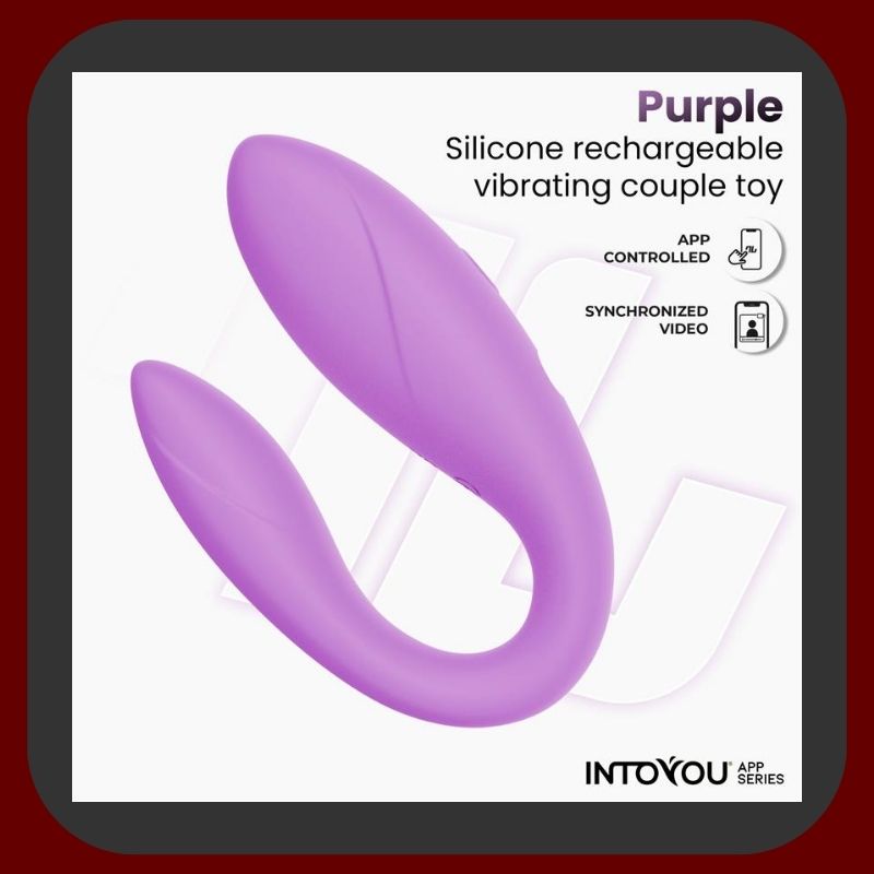 Erosiana Intoyou App Series – párový vibrátor s aplikací ActiveJoy®, dvěma tichými motory a 10 vibračními rychlostmi. Flexibilní ergonomický tvar z hyper hladkého silikonu, synchronizace vibrací s hudbou a videem, Touch Control, vzdálené ovládání přes aplikaci, voděodolný IPX6 a magnetické USB nabíjení.