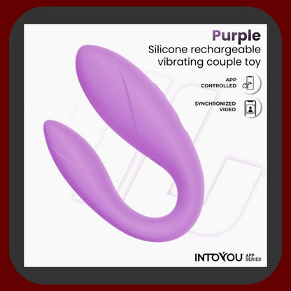 Erosiana Intoyou App Series – párový vibrátor s aplikací ActiveJoy®, dvěma tichými motory a 10 vibračními rychlostmi. Flexibilní ergonomický tvar z hyper hladkého silikonu, synchronizace vibrací s hudbou a videem, Touch Control, vzdálené ovládání přes aplikaci, voděodolný IPX6 a magnetické USB nabíjení.
