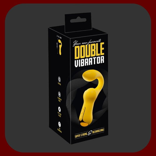 Erosiana Dvojitý vibrátor s flexibilním krčkem – sametově měkký silikonový vibrátor s flexibilní zakřivenou špičkou pro stimulaci vagíny, bulging hlavička pro klitoris, 2 motory, 10 vibračních režimů, dobíjecí USB, intenzivní a komfortní hra.