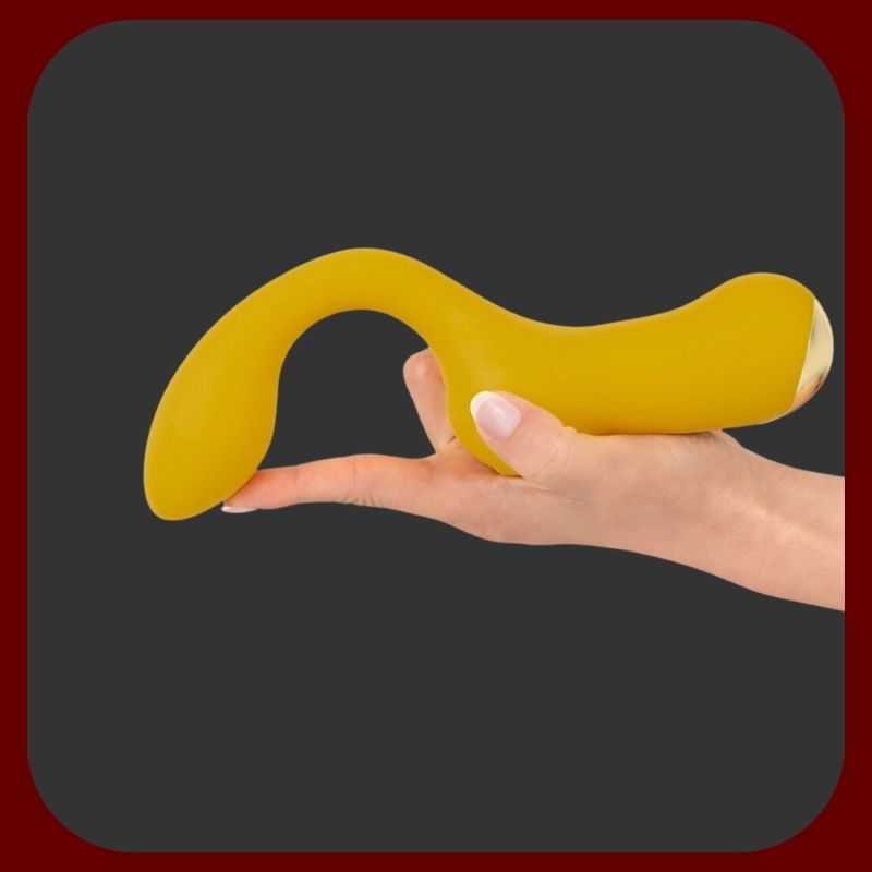 Erosiana Dvojitý vibrátor s flexibilním krčkem – sametově měkký silikonový vibrátor s flexibilní zakřivenou špičkou pro stimulaci vagíny, bulging hlavička pro klitoris, 2 motory, 10 vibračních režimů, dobíjecí USB, intenzivní a komfortní hra.