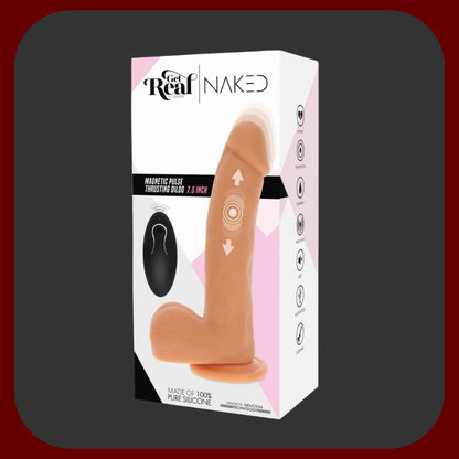 Erosiana Get Real Naked by TOYJOY 19,5 cm – prémiové silikonové dildo s technologií Magnetic Pulsating Thrusting, 8 vibračními režimy, přirážením, silnou přísavkou a kompatibilitou se strap-on postroji