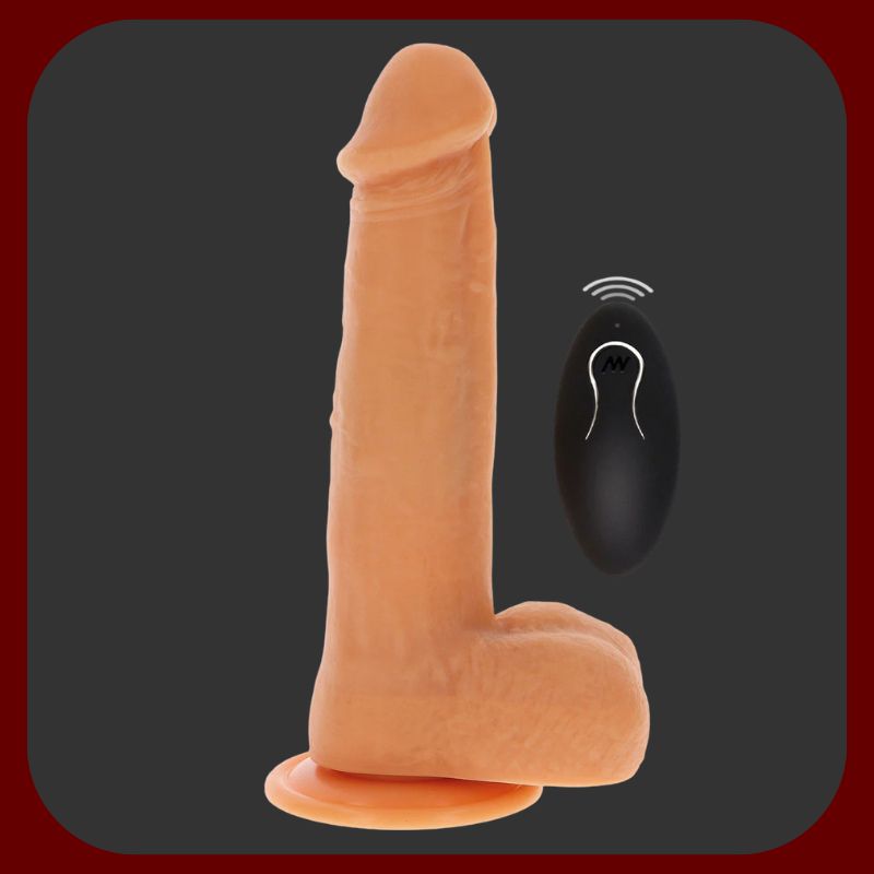 Erosiana Get Real Naked by TOYJOY 21 cm – realistické vibrační dildo se 8 vibračními a 8 pulzačními režimy, rotačními kuličkami, přísavkou pro hands-free použití a silikonovým povrchem