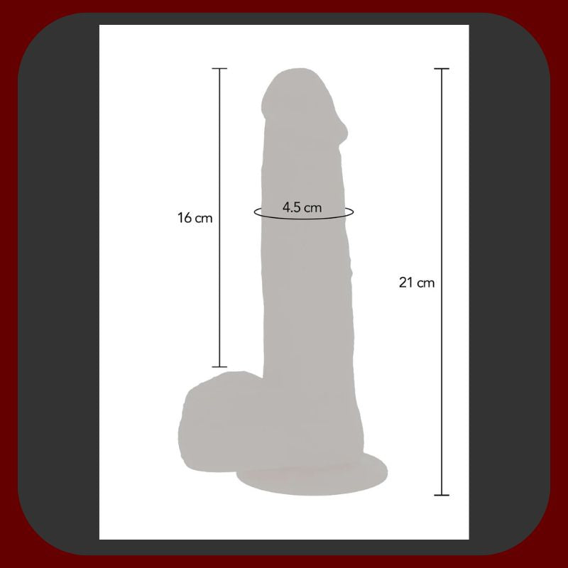 Erosiana Get Real Naked by TOYJOY 21 cm – realistické vibrační dildo se 8 vibračními a 8 pulzačními režimy, rotačními kuličkami, přísavkou pro hands-free použití a silikonovým povrchem