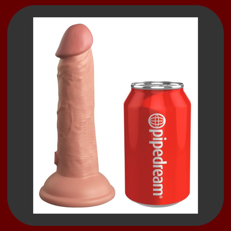 Erosiana King Cock Elite 6" – realistický Dual Density silikonový vibrátor 17,8 cm s 10 vibračními režimy, vodotěsný, s přísavkou a USB magnetickým dobíjením pro autentický zážitek