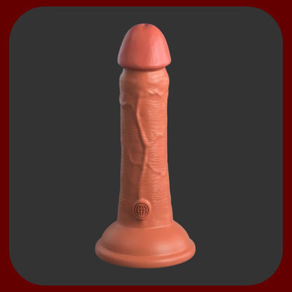 Erosiana King Cock Elite 6" – realistický Dual Density silikonový vibrátor 17,8 cm s 10 vibračními režimy, vodotěsný, s přísavkou a USB magnetickým dobíjením pro autentický zážitek