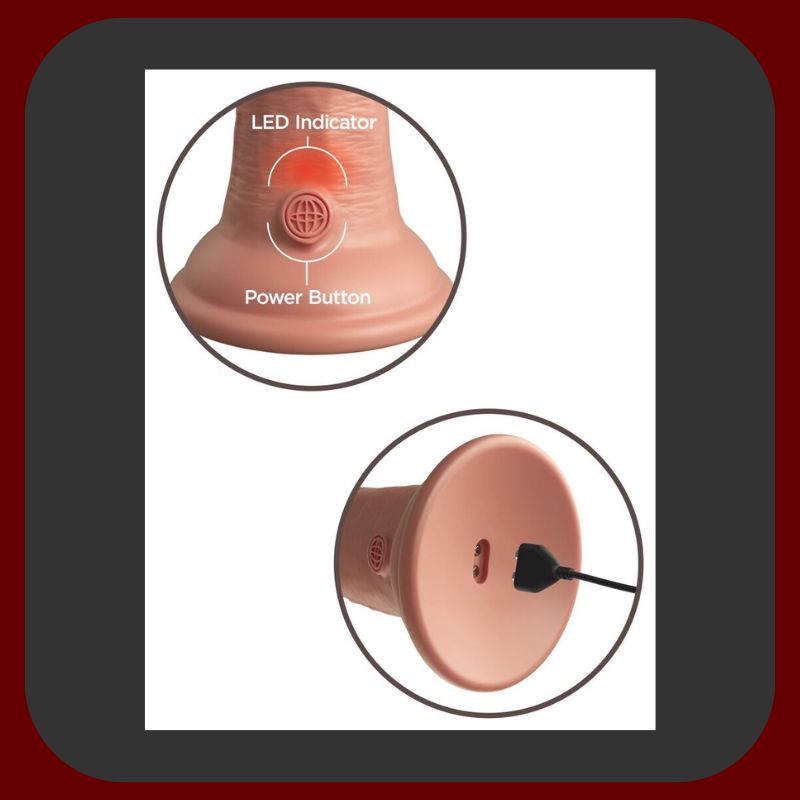 Erosiana King Cock Elite  – realistický silikonový vibrátor Dual Density s  vibračními režimy, vodotěsný, s přísavkou a USB dobíjením pro hands-free a autentický zážitek