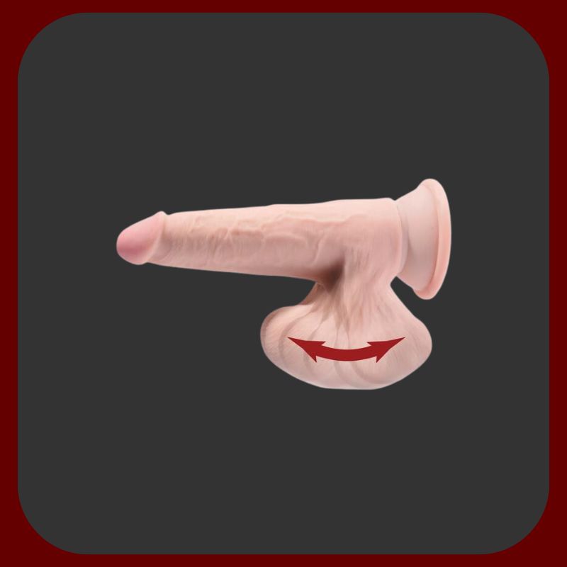 Erosiana King Cock Plus Triple Density – realistické dildo 21,5 cm z materiálu FantaFlesh s oscilujícími varlaty, pevnou erekcí a silnou přísavkou pro hands-free použití
