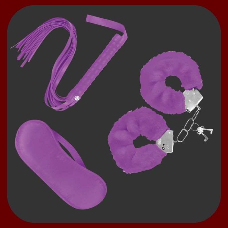 Erosiana Kompletní 3dílný bondage set – saténová maska na oči, měkká pouta a flogger pro smyslné a bezpečné erotické hry, ideální pro začátečníky i pokročilé.