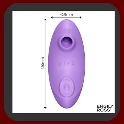 Erosiana Luna – duální stimulátor fialové barvy od ENGILY ROSS s ergonomickým tvarem, 10 sacími režimy a 10 pulsními režimy, dva samostatné motory pro flexibilní kombinaci funkcí, prémiový silikon bezpečný pro tělo, IPX7 vodotěsný a magnetické USB nabíjení.