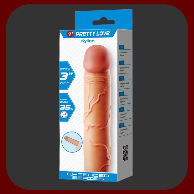 Erosiana navlek na penis – pružný a tělu bezpečný TPR materiál, realistická textura a jemné detaily pro intenzivní stimulaci partnera, délka 14 cm, průměr 3,5–4 cm, vhodný pro samostatné i párové použití, snadná údržba a použití s lubrikantem na vodní bázi.