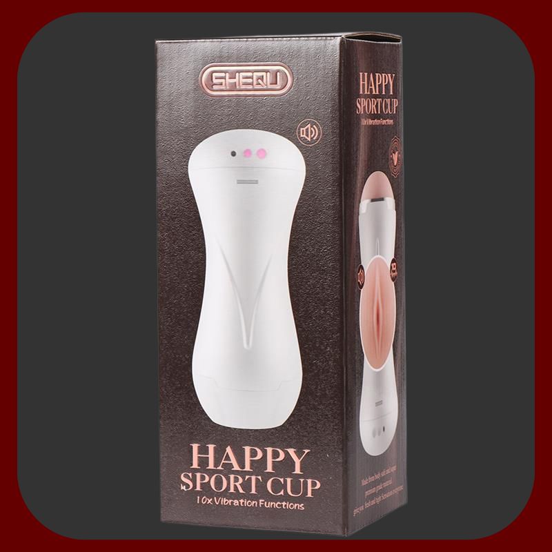 Erosiana masturbátor 21,4 cm – ergonomický TPR masturbátor s 10 vibračními funkcemi, zvukovou funkcí a USB dobíjením pro intenzivní a realistický zážitek