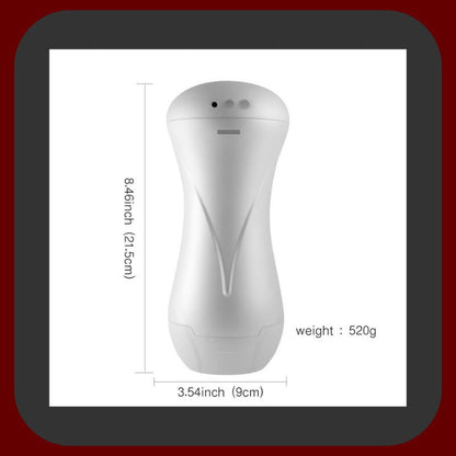 Erosiana masturbátor 21,4 cm – ergonomický TPR masturbátor s 10 vibračními funkcemi, zvukovou funkcí a USB dobíjením pro intenzivní a realistický zážitek