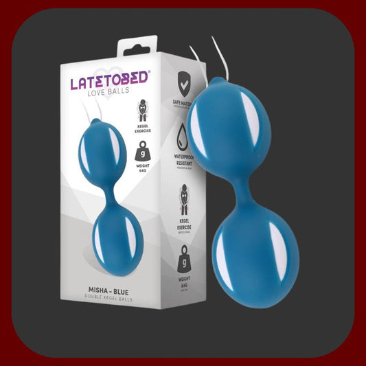 Erosiana Misha venušiny kuličky – dvojité Kegelovy kuličky z měkkého silikonu s vnitřním závažím pro posilování pánevního dna, vodotěsné provedení, ergonomický tvar pro pohodlné použití a efektivní trénink vaginálních svalů.