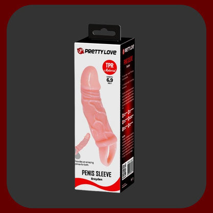 Erosiana Penis Sleeve – flexibilní a realistický návlek na penis z TPR materiálu s kroužkem u báze pro podporu erekce a intenzivní stimulaci. Vodotěsný design umožňuje použití ve vaně i sprše, bezpečný a pohodlný pro maximální potěšení.