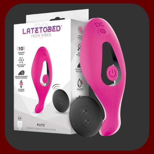 Erosiana Plitz – diskrétní vibrátor do kalhotek s dálkovým ovládáním a 10 vibračními režimy. Kompaktní silikonový stimulátor z řady Latetobed High Tech pro nenápadné nošení, USB dobíjecí provedení a intenzivní pulzující vibrace pro hravé partnerské chvíle.