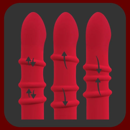Erosiana Rabbit vibrátor s 3 pohyblivými masážními kroužky – silikonový vibrátor pro současnou stimulaci vagíny a klitorisu, s vibračními režimy, masážními kroužky, vodotěsný a dobíjecí.
