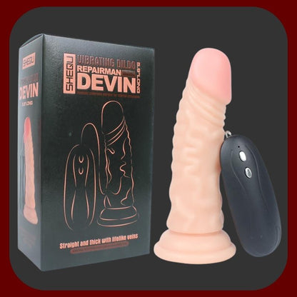 Erosiana Realistické dildo s 20 vibračními režimy – flexibilní PVC dildo s realistickou žilkovanou strukturou, přísavkou pro hands-free hru a dálkovým ovládáním, bezpečné pro tělo a vhodné s lubrikanty na vodní bázi.