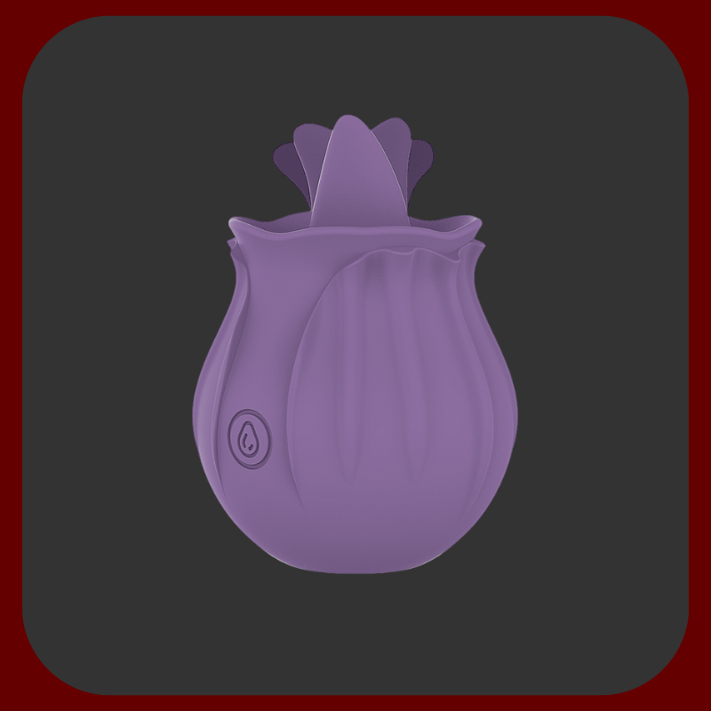 PinkRose Tongue Licking Vibrator Violet | Vibrační stimulátor vagíny a klitorisu s jazykem