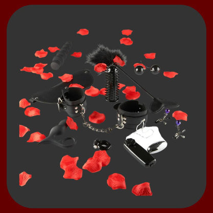 Luxusní sada 10 černých erotických hraček ToyJoy pro BDSM a anální hrátky – ideální pro odvážné páry.