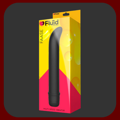 Černý vibrátor Faase Secret Wave s úzkým zakřiveným tvarem pro přesnou stimulaci bodu G, plynulé vibrace, ideální pro diskrétní potěšení.