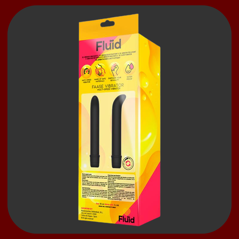 Černý vibrátor Faase Secret Wave s úzkým zakřiveným tvarem pro přesnou stimulaci bodu G, plynulé vibrace, ideální pro diskrétní potěšení.