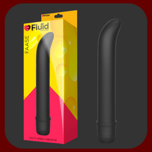 Černý vibrátor Faase Secret Wave s úzkým zakřiveným tvarem pro přesnou stimulaci bodu G, plynulé vibrace, ideální pro diskrétní potěšení.