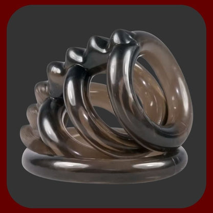 Měkký a pružný erekční kroužek se stimulačními drážkami | Intenzivní potěšení pro oba