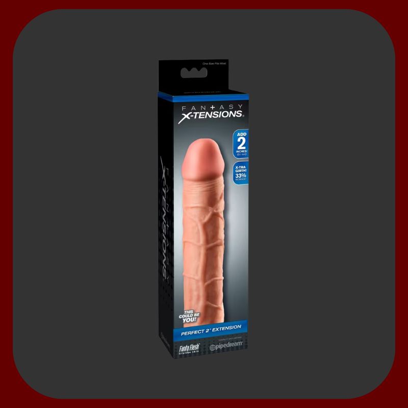 Realistický tělový návlek FantaFlesh Boost+ prodlužující penis o 5 cm s žilkovaným povrchem