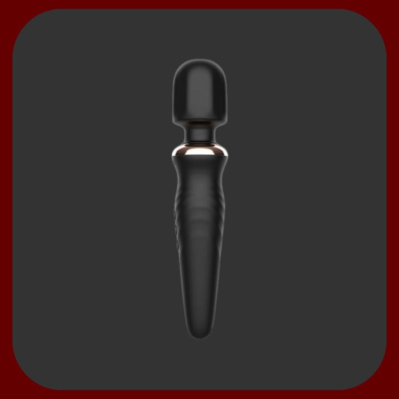 GOPower Noah Wand Massager – černá silikonová masážní hlavice s 25 vibračními funkcemi, flexibilním krkem, USB dobíjením a vodotěsností IPX6 pro intimní stimulaci a relaxaci