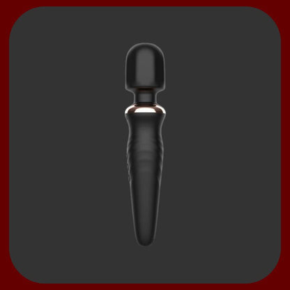 GOPower Noah Wand Massager – černá silikonová masážní hlavice s 25 vibračními funkcemi, flexibilním krkem, USB dobíjením a vodotěsností IPX6 pro intimní stimulaci a relaxaci
