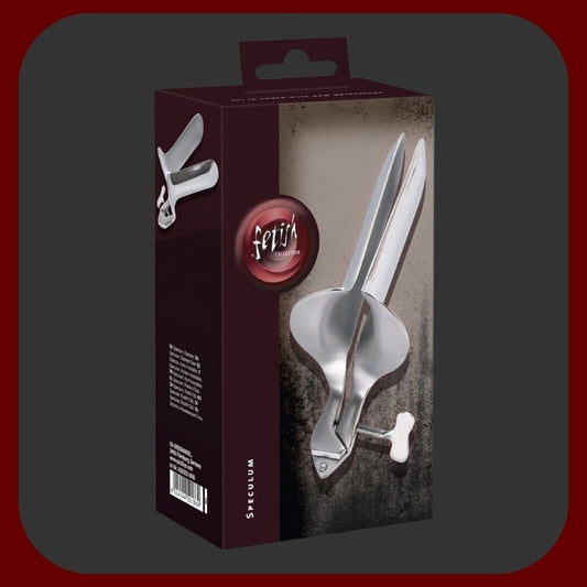 Gynekologický roztahovač z leštěné nerezové oceli s bočním šroubem, luxusní provedení, rozevření až 10 cm, délka 10,5 cm – EROSIANA
