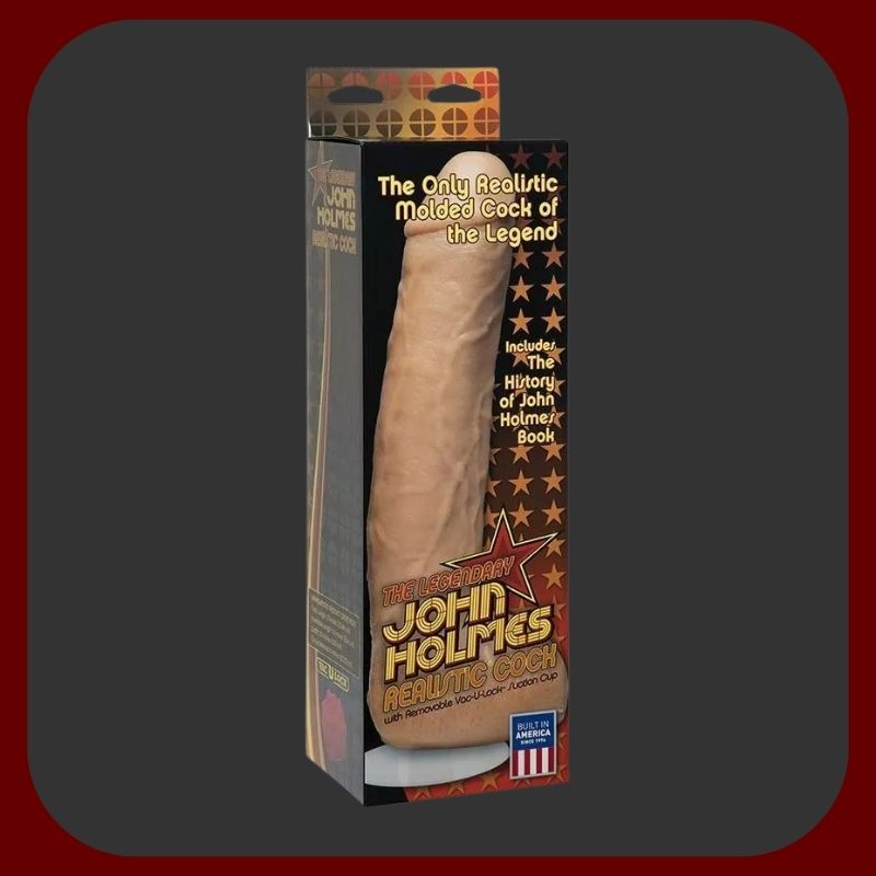 Realistické dildo John Holmes Deluxe od Doc Johnson, 32 × 6,5 cm, s přísavkou a autentickým tvarem – EROSIANA
