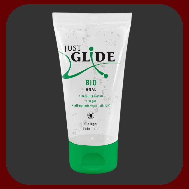 Just Glide Bio Anal 50 ml – organický lubrikant na vodní bázi, veganský a bez vůně, ideální pro anální stimulaci a kompatibilní s latexovými kondomy