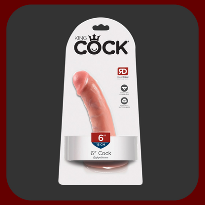 Ultra realistické dildo KING COCK 15 x 4 cm s přirozeným tvarem, žilkováním a zakřivením pro stimulaci bodu G.