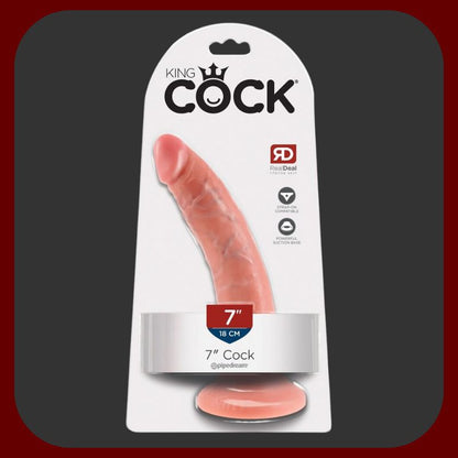 Tělové realistické dildo KING COCK 18 cm s jemným zakřivením pro přesnou stimulaci bodu G.