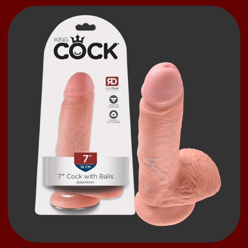 KING COCK 7 – ultra realistické dildo s prísavkou a detailným povrchom, telová farba, 18 × 5 cm, ideálne pre intenzívne potešenie