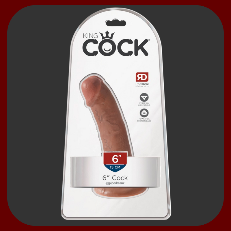 KING COCK 8 ultra realistické dildo o velikosti 16 × 4,5 cm s přirozeným vzhledem, texturou žilek a ideálním zakřivením pro stimulaci bodu G. Vyrobeno v USA z vysoce kvalitní vinylové gumy, kompatibilní s postroji.