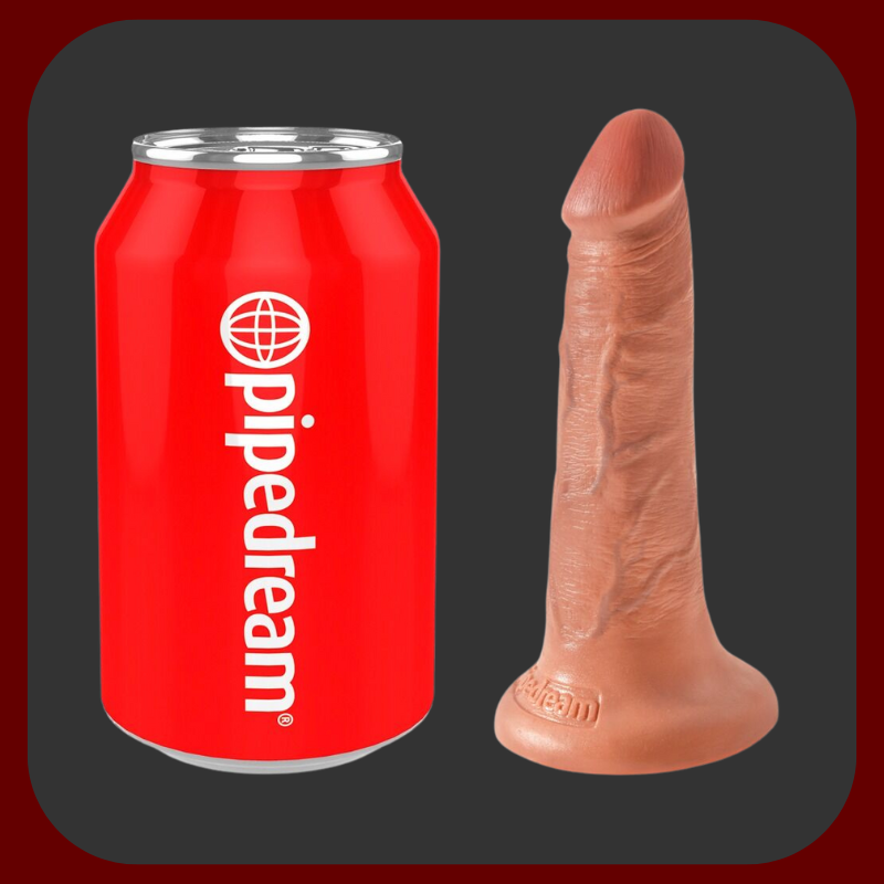 KING COCK ultra realistické dildo o velikosti 14 × 3,2 cm, kompatibilní se Strap-On postrojem, vyrobené v USA z vysoce kvalitní vinylové gumy. Ideální pro solo hrátky i párové potěšení.