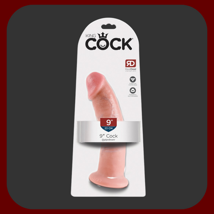 KING COCK ultra realistické dildo 23 x 5,5 cm, vyrobené v USA z prémiové vinylové gumy, s věrnými detaily pro maximální stimulaci bodu G a kompatibilitou se Strap-On postroji.