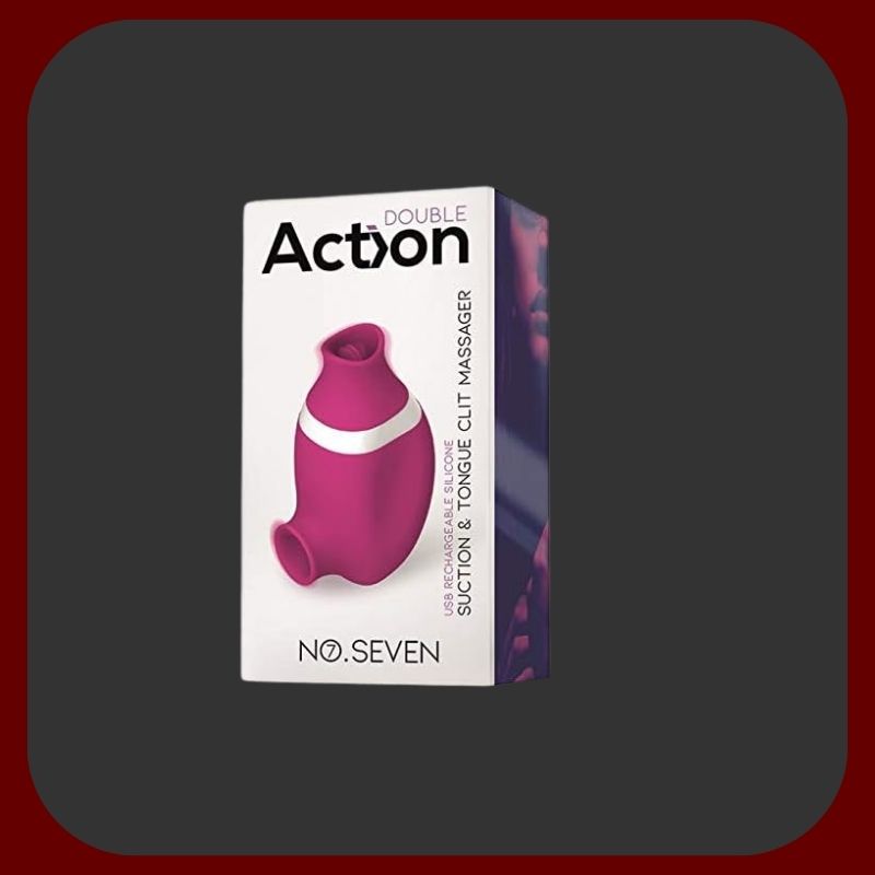 Růžový silikonový klitorální stimulátor 2v1 se sáním a lízáním, 7 režimů sací intenzity a 7 rychlostí lízacího kola, voděodolný a dobíjecí přes USB – EROSIANA