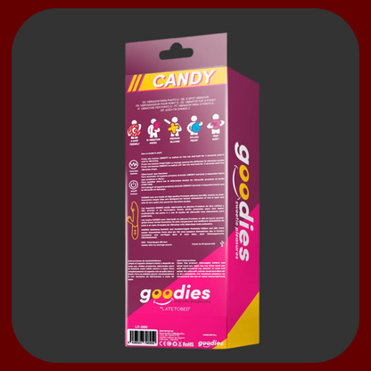 Růžový králičí vibrátor Candy Bliss z měkkého silikonu, délka 18,5 cm, určený k dvojité stimulaci bodu G a klitorisu s 10 vibračními režimy.