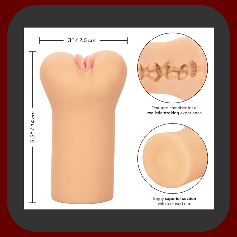 Letuška masturbátor ve tvaru vagíny vyrobený z kvalitního TPE silikonu pro realistický zážitek a stimulaci.
