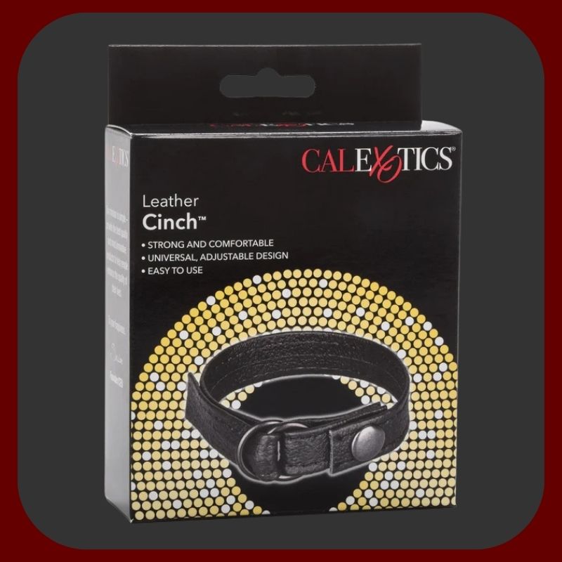 Luxusní černý erekční kroužek z pravé kůže s nastavitelným průměrem až 8 cm, délka 26 cm – stylový a funkční doplněk pro muže – EROSIANA