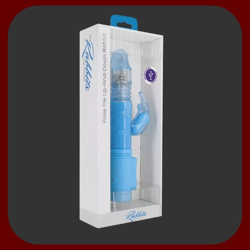 Modrý luxusní vibrátor s rotací, tahem a stimulací klitorisu Blue Rabbit Duo Pleasure – EROSIANA