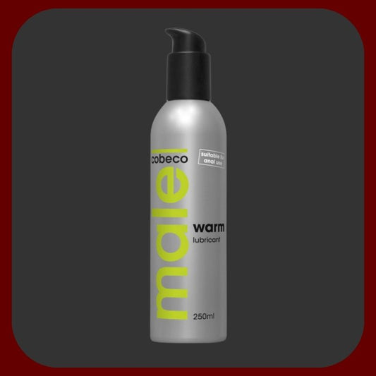 MALE lubrikant na vodní bázi s hřejivým efektem, 250 ml, hypoalergenní, bez zápachu, ideální pro citlivou pokožku.