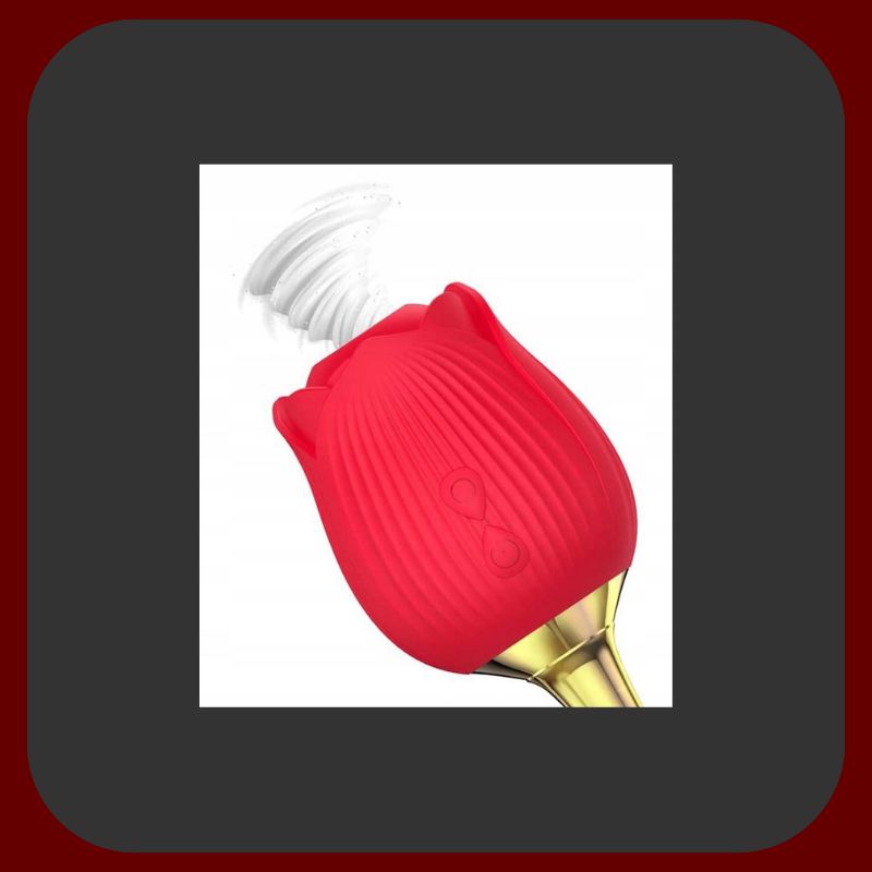 Klitorální odsávačka Martinella v červené a zlaté barvě, vyrobený z kvalitního silikonu s 10 režimy sání a vibrací pro nezapomenutelný orgasmus.