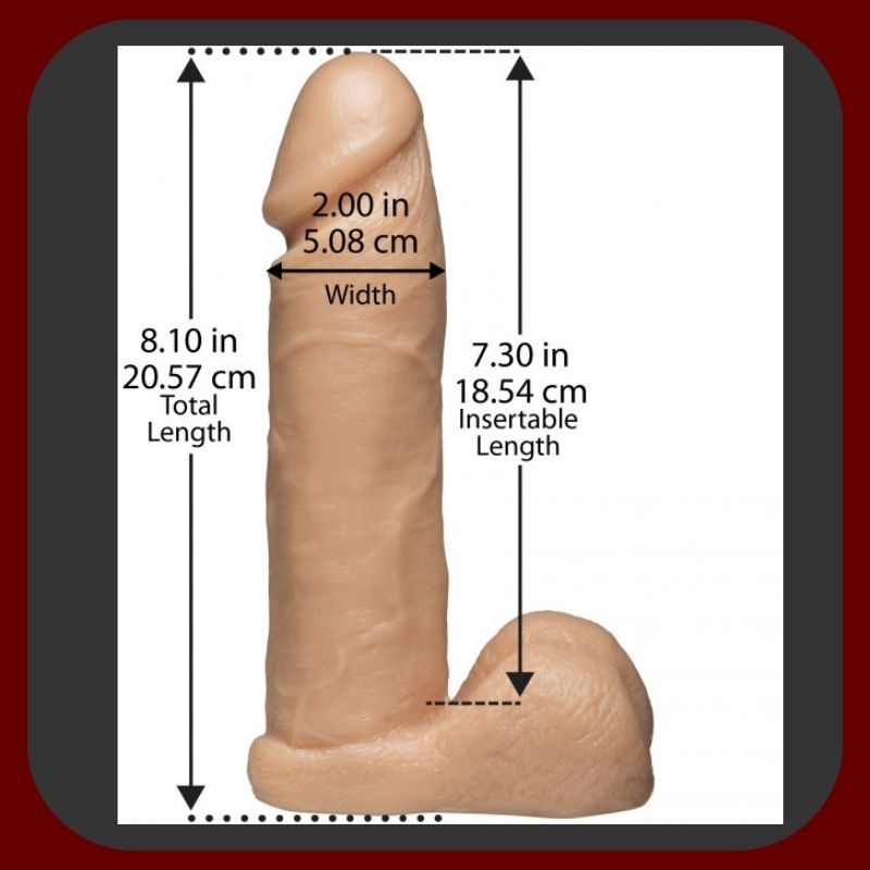 Tělové realistické dildo Doc Johnson 20 × 5 cm s výraznými žilkami, varlaty a kompatibilitou se systémem Vac-U-Lock – pro hluboké a smyslné potěšení.